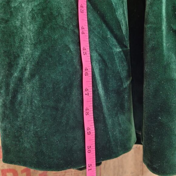 NEW Vintage J Peterman emerald green velvet statement long coat jacket 4 - Picture 11 of 13